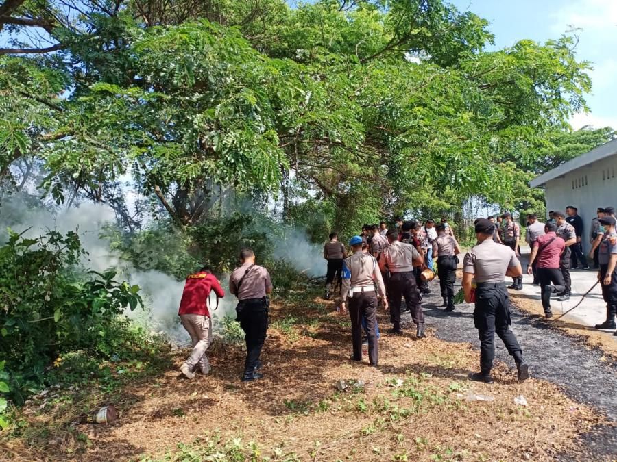podiumnews.com-Polres Badung Gelar Simulasi Kebakaran Hutan
